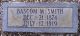 Bascom (Bascomb) M Smith Headstone 1874-1919