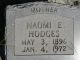 Naomi Elizabeth Snell Hodges Headstone 1896-1972