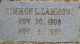 Rimmon Lee Lammon Headstone 1908-1963